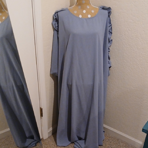 Smoky Blue Long Top/Dress - Picture 1 of 6